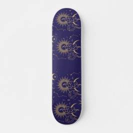 Celestial Moon & Sun Theme Persoonlijk Skateboard