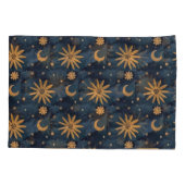 Celestial Moon Sweet Dreams Aangepaste naam Schatt Kussensloop (Achterkant)