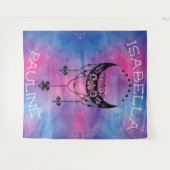 Celestial Moon Tapestry Wandkleed (Voorkant (horizontaal))