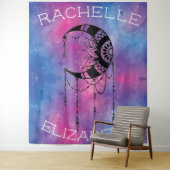 Celestial Moon Tapestry Wandkleed (In situ)