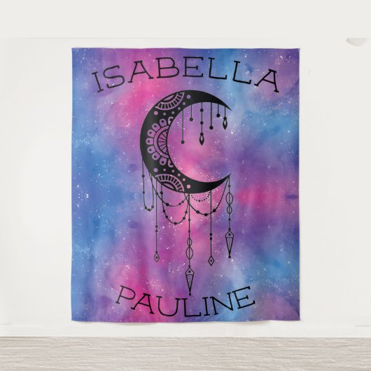 Celestial Moon Tapestry Wandkleed (Voorkant)