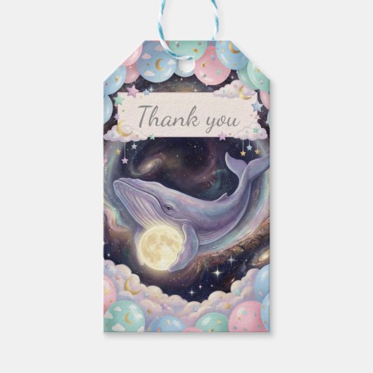 Celestial Moon Thank You Favor Tag Cadeaulabel (Voorkant)