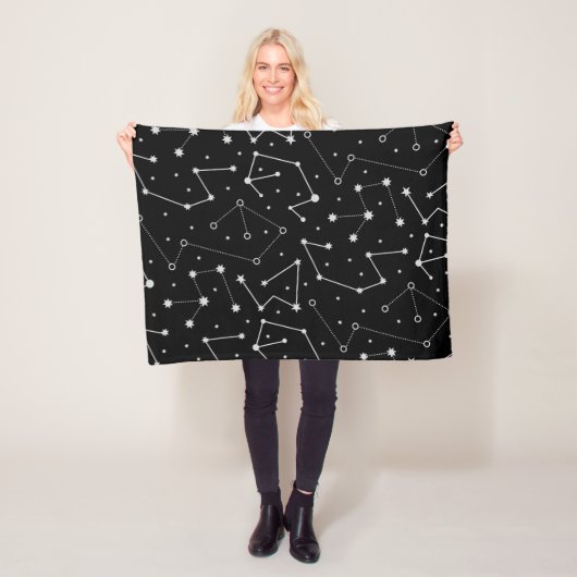 Celestial Moon Theme Fleece Deken (In situ)