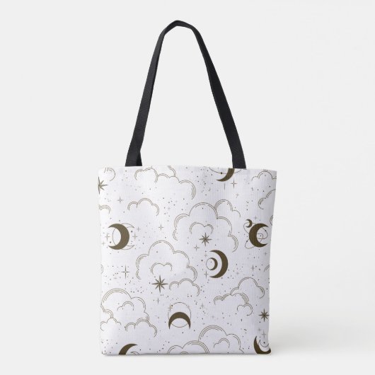 Celestial Moon Theme Tote Bag (Achterkant)