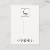 Celestial Moon Waterverf Hairpin Display Logo Visitekaartje (Voorkant)