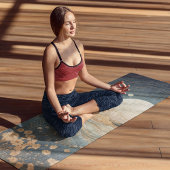 Celestial Moon Wild Flowers Gepersonaliseerde naam Yogamat