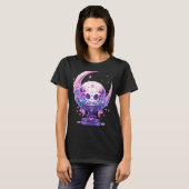 Celestial Moon Witchy Crystal Ball Pastel Gothic W T-shirt (Voorkant volledig)
