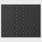 Celestial Moons & Stars Inpakpapier Monochroom (Vlak)