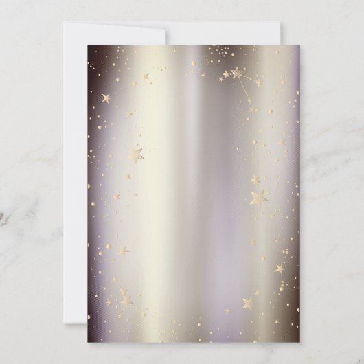 Celestial Moons,Stars Magical Bridal Luncheon  Kaart (Achterkant)