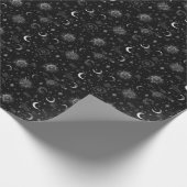 Celestial Moons & Stars Wrapping Paper Monochrome Cadeaupapier (Hoek)