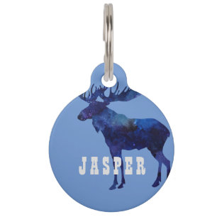 Celestial Moose Silhouette Custom Huisdierpenning