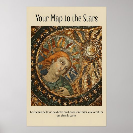 Celestial Mosaic Art Print Sun & Star Mythology (Voorkant)