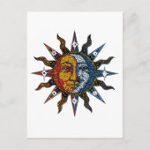 Celestial Mosaic Sun en Moon Briefkaart (Voorkant)