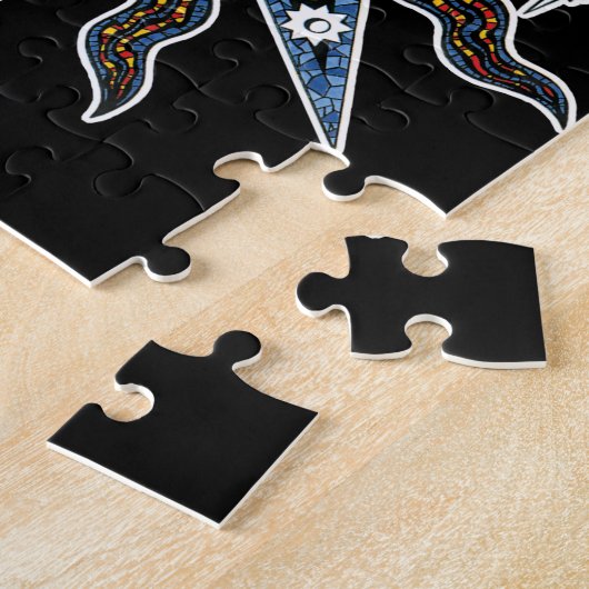 Celestial Mosaic Sun en Moon Legpuzzel (Zijkant)