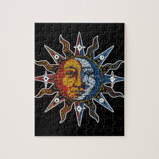 Celestial Mosaic Sun en Moon Legpuzzel (Verticaal)