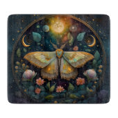 Celestial Moth and Moon Phases – Enchanted Night Snijplank (Voorkant)