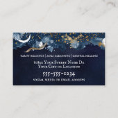 Celestial Moth Blue en Gold Night Sky Psychic Visitekaartje (Achterkant)