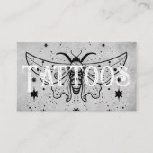 Celestial Moth Concrete Modern Tattoo Artist  Visitekaartje (Voorkant)