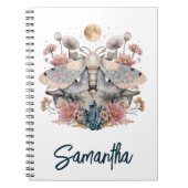 Celestial Moth Crystal Floral Moon Notitieboek (Voorkant)