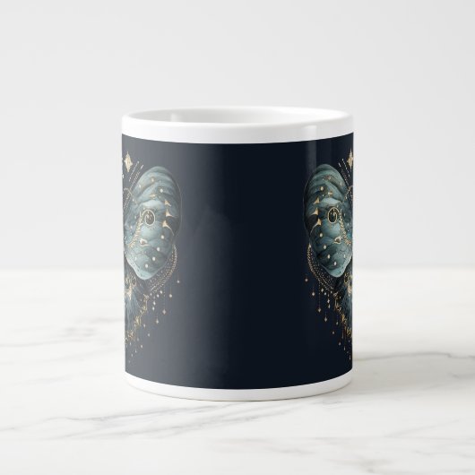 Celestial Moth Dark Aesthetic Coffee Mug Grote Koffiekop (Voorkant)