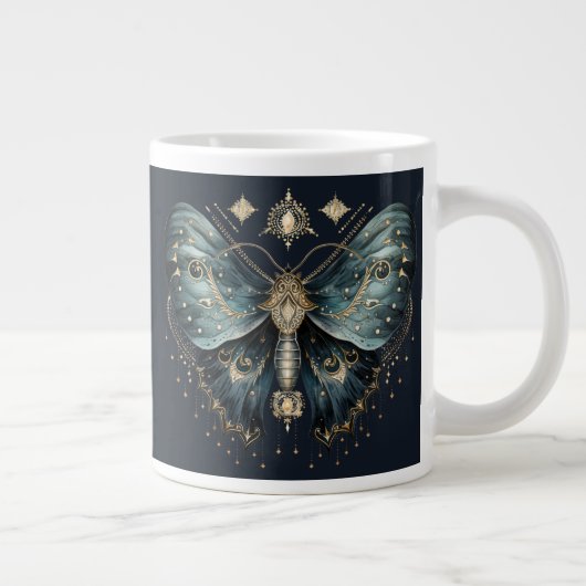 Celestial Moth Dark Aesthetic Coffee Mug Grote Koffiekop (Rechts)