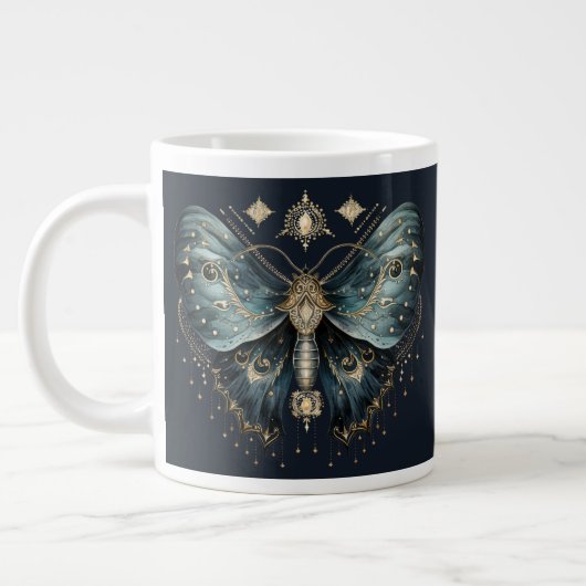 Celestial Moth Dark Aesthetic Coffee Mug Grote Koffiekop (Links)