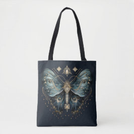 Celestial Moth Dark Aesthetic - Gothic Witch Art Tote Bag