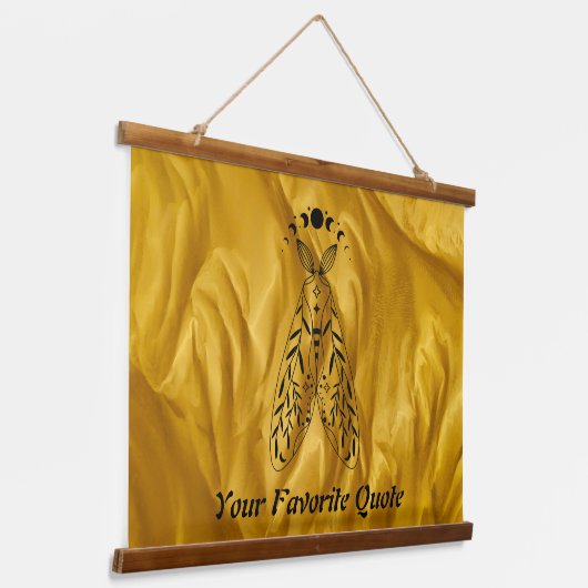 Celestial Moth Hanging Tapestry Hangend Wandkleed (Gebogen)