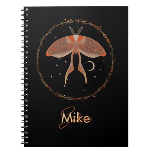 Celestial Moth Personalized Notitieboek (Voorkant)