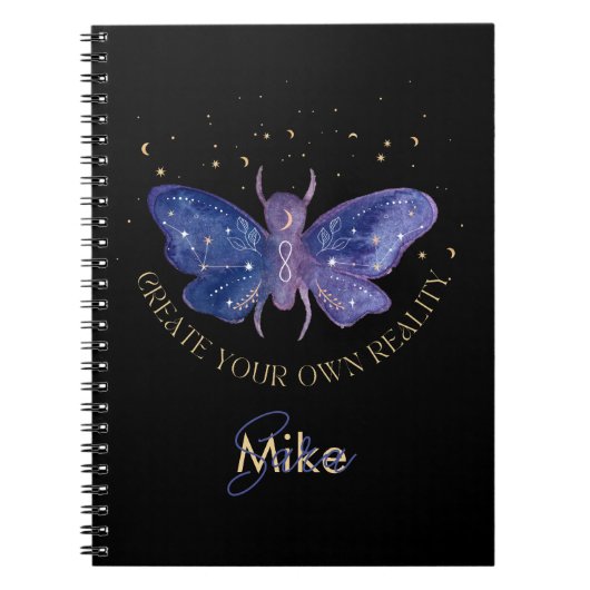 Celestial Moth Personalized Notitieboek (Voorkant)