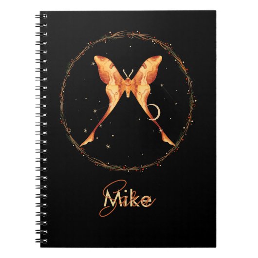 Celestial Moth Personalized Notitieboek (Voorkant)