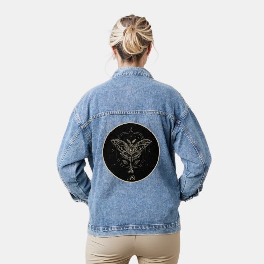Celestial Moth Personalized Sierkussen Denim Jacket (Model)