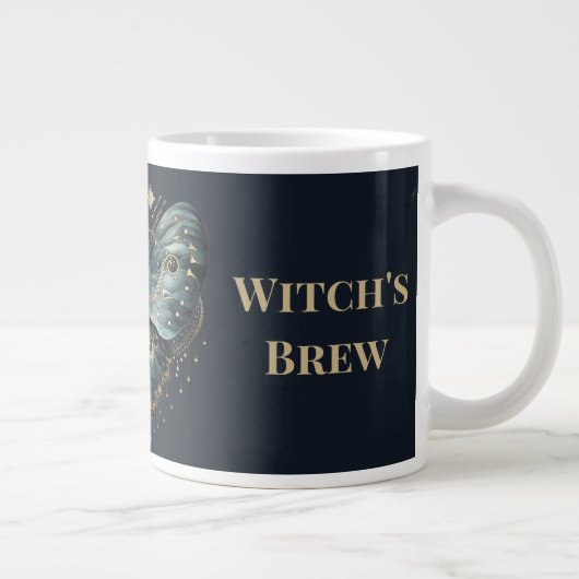Celestial Moth Witch’s Brew – Elegant Gothic Mug Grote Koffiekop (Rechts)
