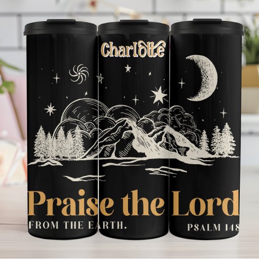 Celestial Mountain Praise the Lord Graphic Thermosbeker