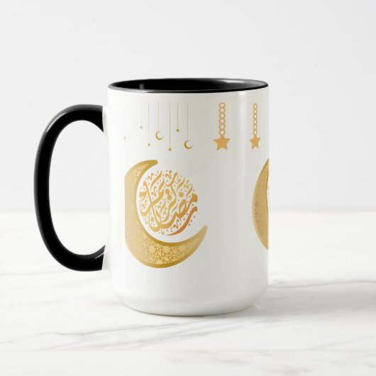 Celestial Mug – Gold Crescent Moons & Stars for Dr Mok (Links)