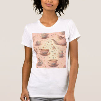Celestial Muis Thee – Whimsical Pastel Theekopjes T-shirt