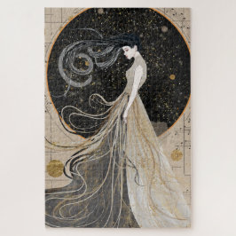 Celestial Muse Dreamy Cosmic Woman Legpuzzel