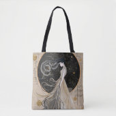 Celestial Muse Dreamy Cosmic Woman Tote Bag (Voorkant)