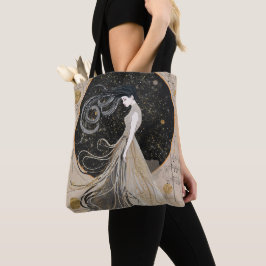 Celestial Muse Dreamy Cosmic Woman Tote Bag