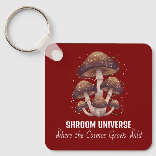 Celestial Mushroom Constellation Universe Sleutelhanger (Voorkant)