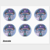 Celestial Mushroom Sticker Mystiek Kosmisch Ontwer (Vel)