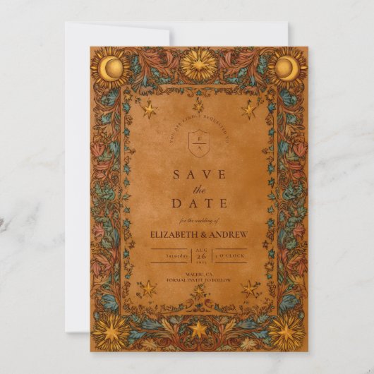 Celestial Mystic Baroque Wedding Save The Date (Voorkant)