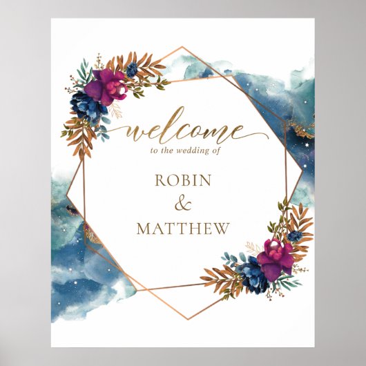 Celestial Mystic Garden, Wedding Welcome Sign Poster (Voorkant)
