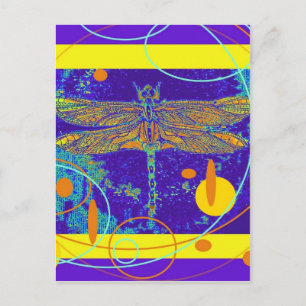 Celestial Mystic Gold Dragonfly door Sharles Briefkaart