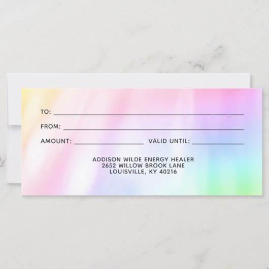 Celestial Mystic Moon Goddess Cadeaubon (Achterkant)