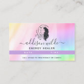 Celestial Mystic Moon Goddess Rainbow Afsprakenkaartje (Voorkant)