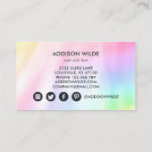 Celestial Mystic Moon Goddess Rainbow Klantenkaartje (Achterkant)