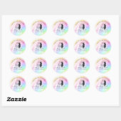 Celestial Mystic Moon Goddess Rainbow Ronde Sticker (Vel)