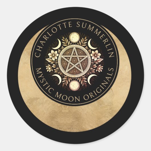 Celestial Mystic Moon Jewellery Designer Sticker (Voorkant)