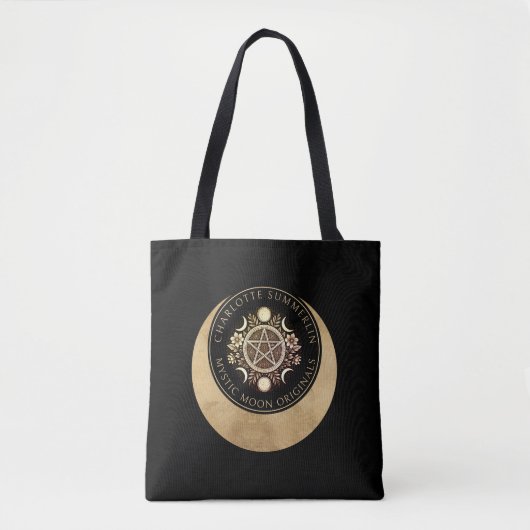 Celestial Mystic Moon Jewelry Designer Tote Bag (Voorkant)